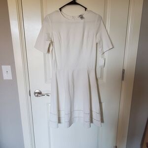 Bar iii white fit‎ and flare dress
